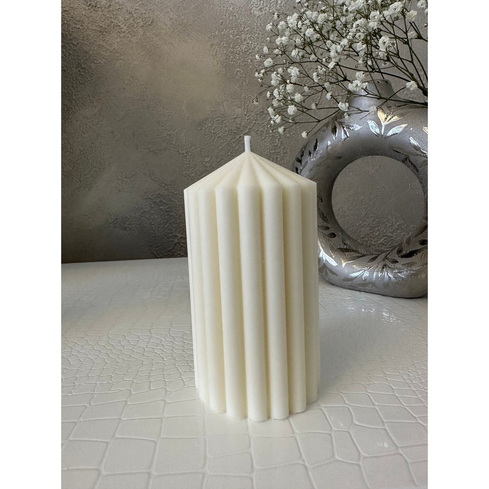 1 small Pillar Candle - Shaped Candle - Soy Wax Candle - Home Decor - Gift